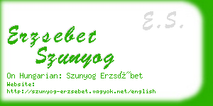 erzsebet szunyog business card